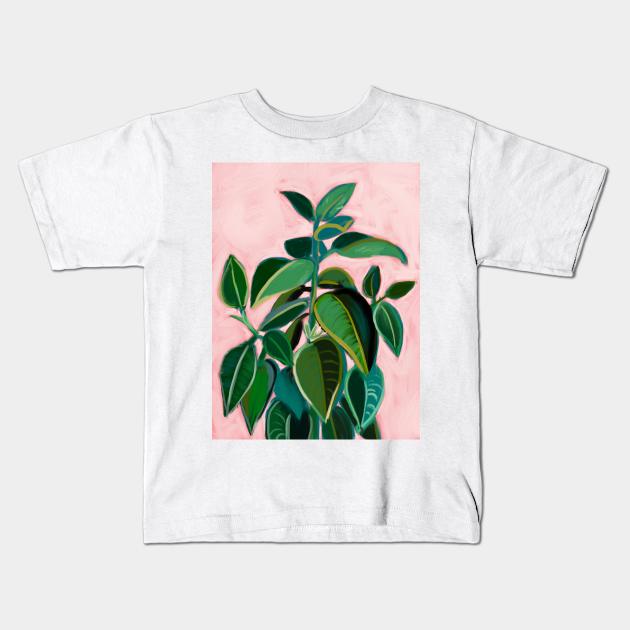 Rubber Tree Kids T-Shirt by HazedEnConfused